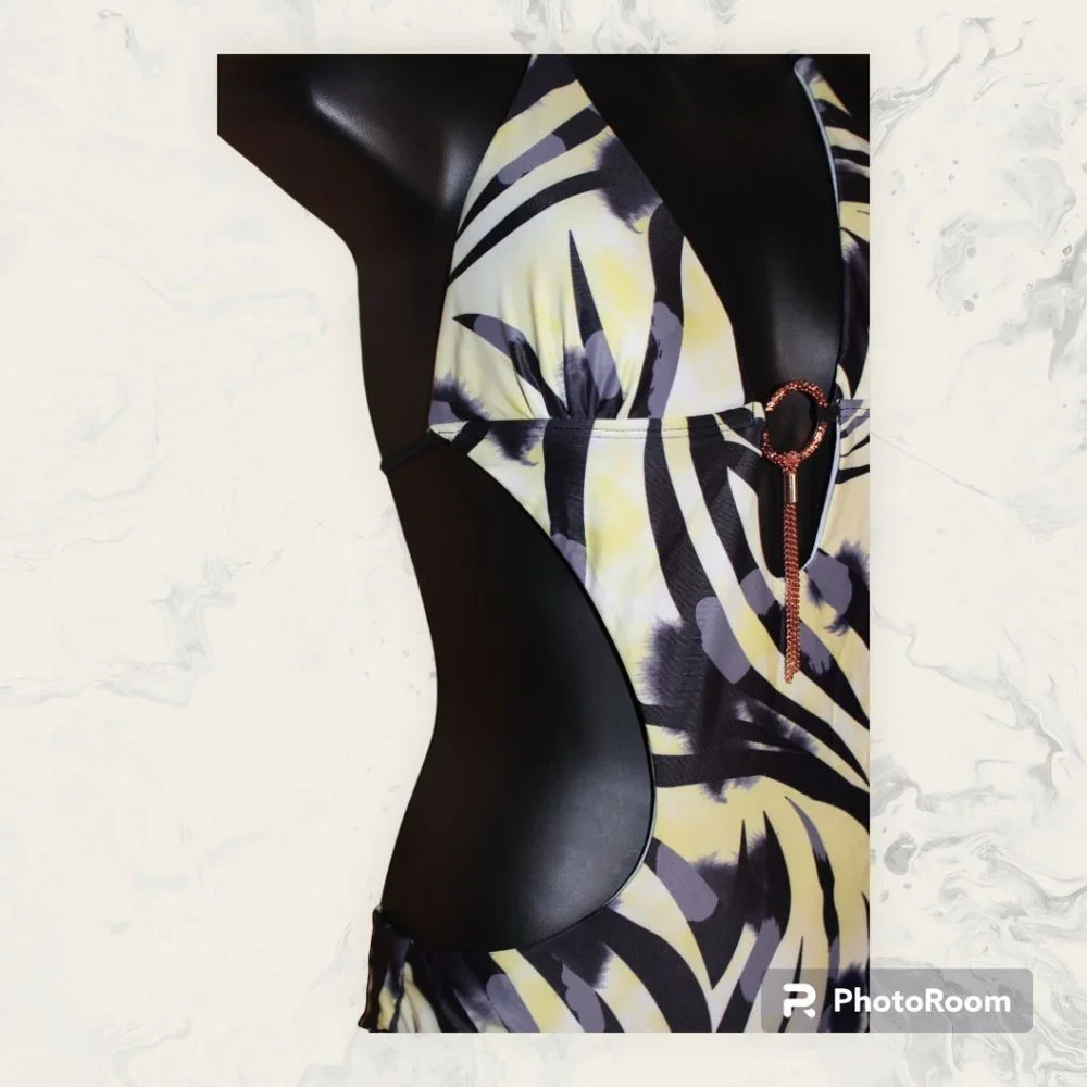 TIGER Print Monokini Swimsuit - Picture 2 of 7